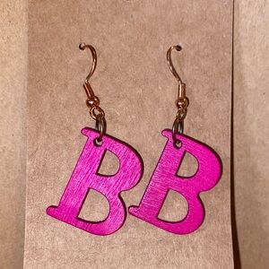 ☀️3/$12☀️ Letter “B” Earrings with Sterling Silver Hooks.